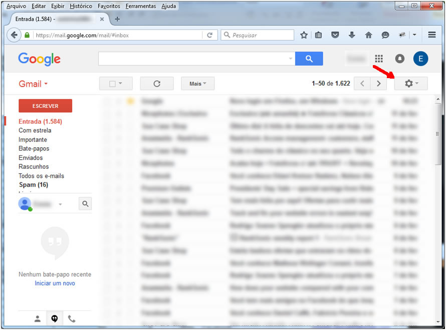 Gmail - Tela inicial